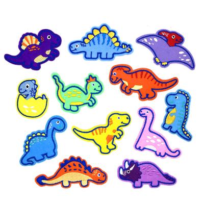 China Heat Transfer Can Custom Cheap Heat Transfer Dinosaur Heat Transfer Embroidered Patches For Clothing for sale