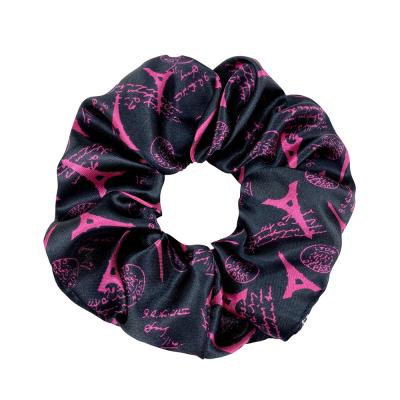 China Fashion Ladies Jewelry Large Circle Round Iron Printed New Style Hair Accessories New Coil Hair Ring for sale