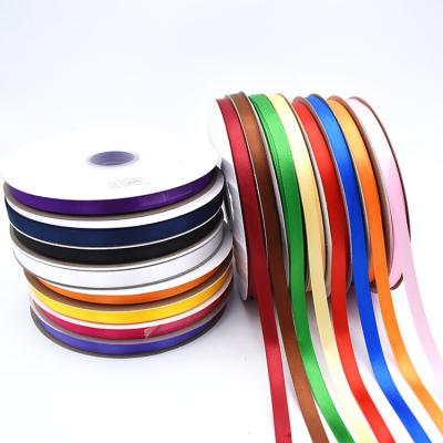 China Gloss 1cm Encryption Dacron Ribbon Hair Decoration Bow Ribbon Bouquet Fruit Gift Box Wrapping Ribbon for sale