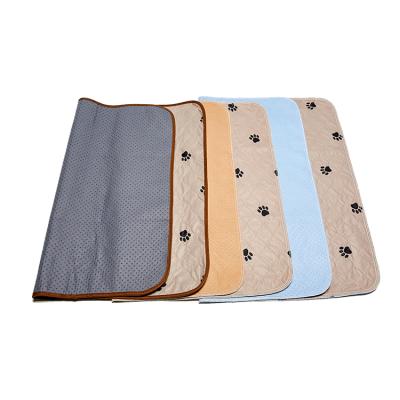 China Sustainable Reusable Washable Printed Paws Pee Pads, Puppy Dog Small Dog Training Pee Pad Toilet for sale