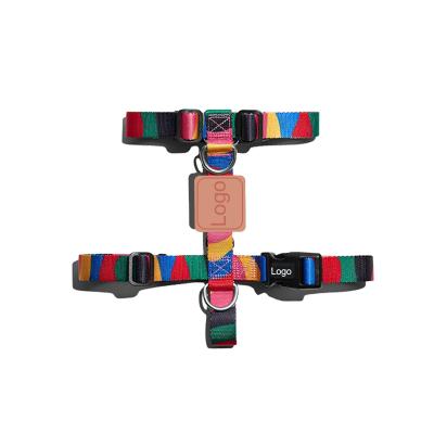 China Fashion Walking Pet Harness Multicolor Floral Dog Harness Viable For Puppies for sale