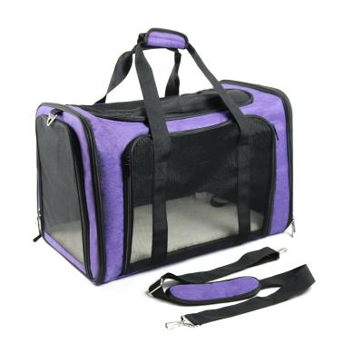 China Large Breathable Pet Carrier Travel Stylish Soft Outdoor Carrier For Pet Cats And Dogs On Airplane for sale