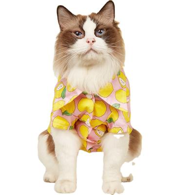 China Amazon Sustainable Hot Selling Pet Clothes Cat Clothing Cute Dresses Original Lemon Style Invest Clothes For Kitten for sale