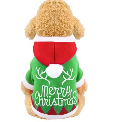 China Sustainable Pet Clothes Christmas Design Hoodie Pet Clothes Christmas Deer Spliced ​​Jacket For Dogs for sale