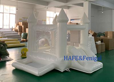 China Party Mini Small Pvc Inflatable White/blue/pink Castle Bounce House Support Customization for sale