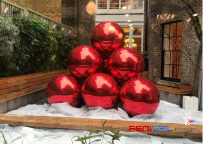 China Christmas Decorative Inflatable Balloon PVC Inflatable Mirror Ball 40cm-2m Decoration Mirror Balloons for sale