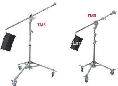 China Fotografie-Videostativ-Licht-Stand, Universalsandsack-Liveboom-Stand mit dem Neigungs-Arm zu verkaufen