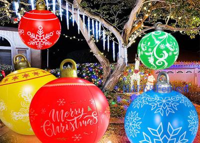 China 24 Inch PVC Inflatable Christmas Ball LED Light and Remote Control Indoor Outdoor Christmas Decoration for sale