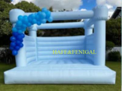 China Customized Inflatable Blue Castle For Weddings And Kids Birthday for sale