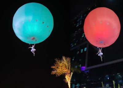 China Customized 6.5m 21ft Aerial Show Helium Filled Balloon With White Or RGB Light for sale