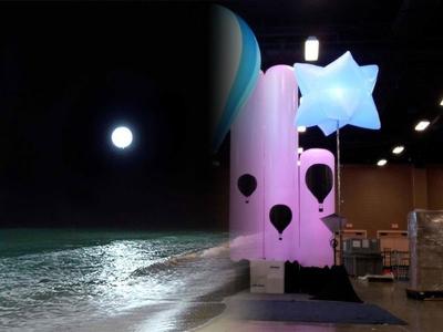 China Wedding Decoration Inflatable Light Built In Rgb White Led Dia 1.2 Meter for sale