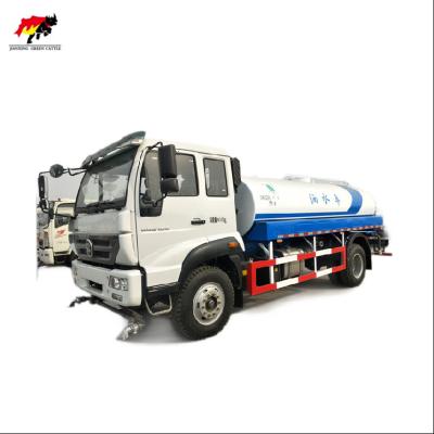 China Factory Left Truck Standard Self-suction Water Tanker Water Tanker Cart Sprinkler Rudder 10CBM Spray Vehicle for sale