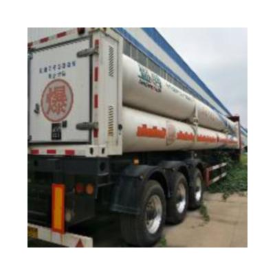 China Movable Truck Trailer (Gasoline) Tank Container Cng Tube Bundle Trailer For Natural Gas Transport Forklifts for sale