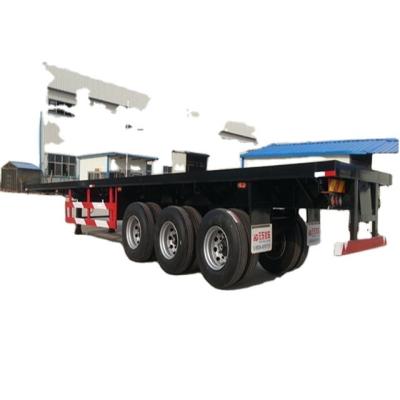 China Hot Product 40ft 3 Axle Truck Trailer China Most Popular Flatbed Semi Trailer Higher Load Container for sale