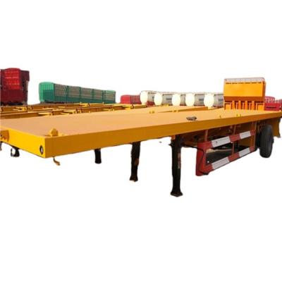 China Hot Sale 40 Axle 40 Axle Container Semi Truck Flatbed Trailer Truck Trailer Hot Product In Africa for sale