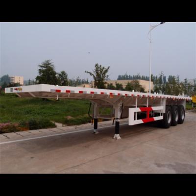 China Truck trailer shipping 40ft container transport flat bed trailer 3 axle flat bed trailer for sale for sale