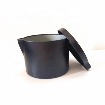 China Household Products Wholesale Black And Silver Color Customizable Candle Tins With Spout for sale