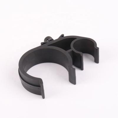 China Healthcare Two Hole Openlok Plastic Tube Clamp Double Plumbing Staples Fixings for sale