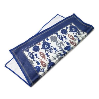 China Promotional Viable Logo Printed Custom Designer Cotton Polyester Square Bandana Scarf for sale