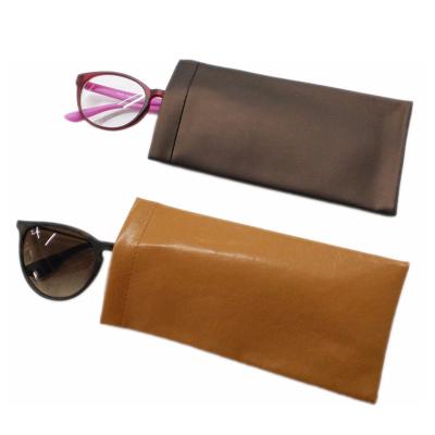 China Eco - Friendly Logo Printing Silk Screen PU Leather Sunglass Pouch for sale