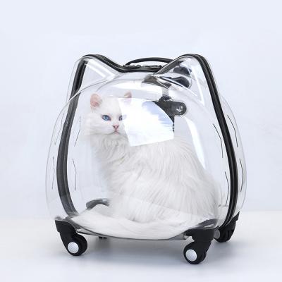 China Wholesale Breathable Pet Cat And Dog Bag Carrier Travel Transparent Outdoor Bag For Small Dogs And Cats for sale