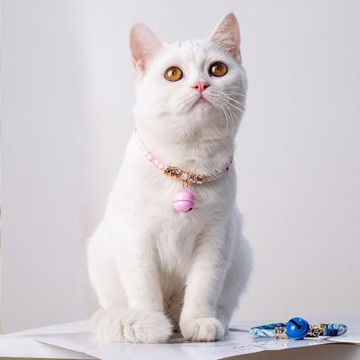 China Pet Collar Low Price Padded Style Cat Dog Collar Necklace With Bell Wholesale Ethnic Pet Accessories for sale