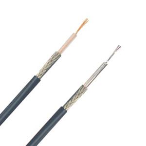 China RG174 Coaxial Cable 7 × 0.17mm Copper Conductor with 95% Tinned Copper Braiding for sale