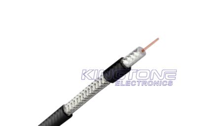 China Zinned Steel Outdoor RG6 Coaxial Cable 18 AWG CCS 60% AL Braiding CM Rated PVC for sale