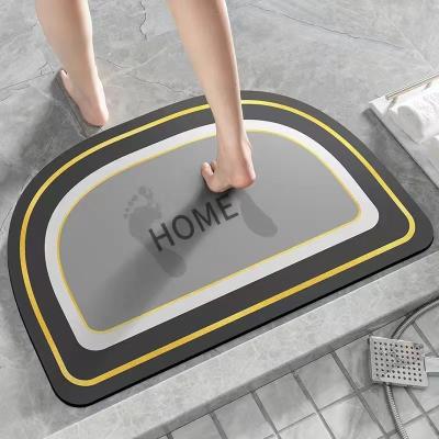 China Non Slip Durable Anti Slip Quick Dry Flooring Quick Dry Memory Foam Bath Mats Bathroom Mats Set Diatomaceous Earth Diatomite for sale