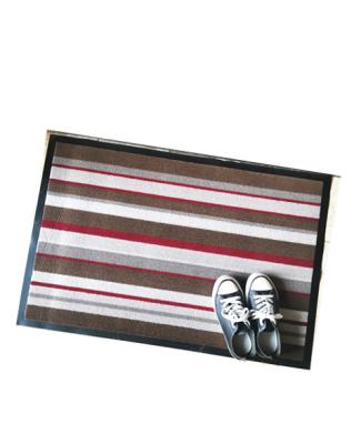 China Washable Super Absorbent Colorful Pvc Large Size Stripes Dust Collection Outdoor Indoor Outdoor Mat for sale