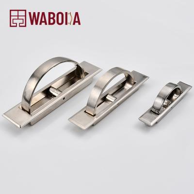 China Modern Japanese Zinc Alloy Ditch Element Invisible Concealed Tatami Embedded Rotary Flap Concealed Cabinet Door Handles for sale