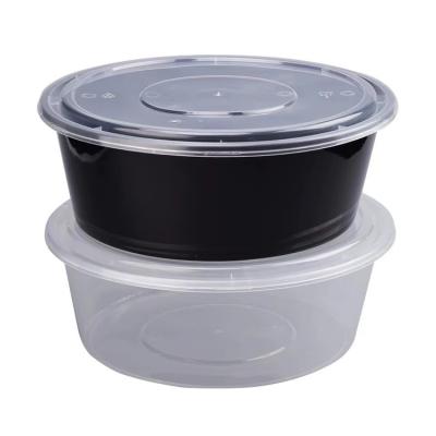 China Other hot sale 3500ML biodegradable plastic disposable food container circle bowl with lid for sale