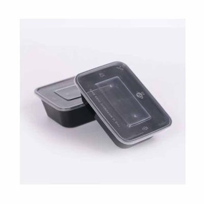 China 750ml New Style PP Plastic Container Rectangle Viable Disposable Take Out Lunch Box With Lid for sale