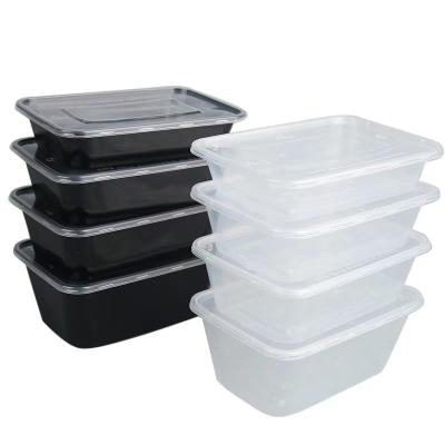 China Sustainable 500ML Rectangle Box Factory Price Disposable Plastic Container For Food for sale