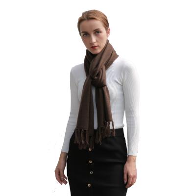 China 2021 Autumn Outdoor Scarves For Women Bestseller 100% Coffee Long Beautiful Long Cashmere for sale