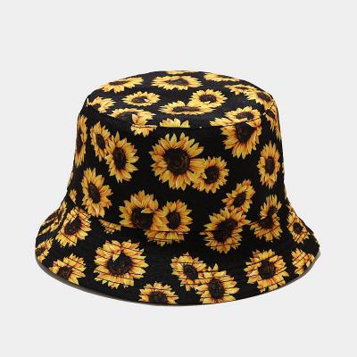 China New Fashion Unique Design UV Protection Green Leaf Printed Gift Bucket Hats For Kids for sale