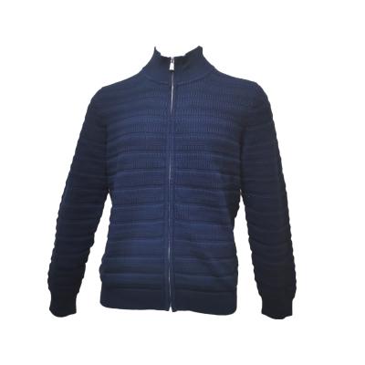 China Mens Knitted Jacket Odm Charm 100% Cotton Zipper Navy Training Mens Jacket for sale