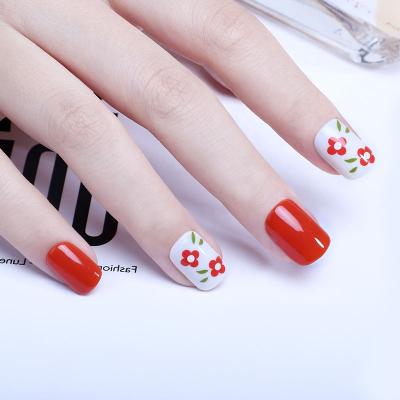 China Soft Design Spring 30 Tips Red Artificial Nail Tips for sale