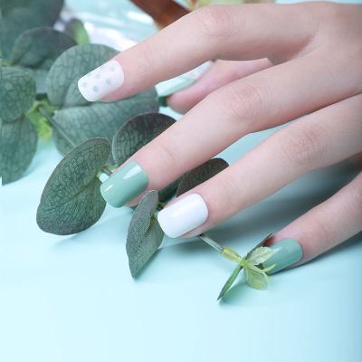 China Design Spring 30 Soft Green Acrylic Tips Nail Tips for sale