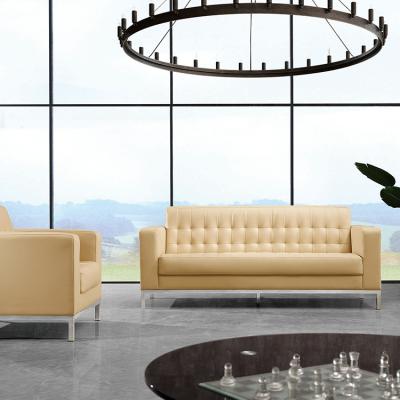 China Comfortable 3 Seat Leather Office Couch Living Room Sofa Modern PU Furniture for sale