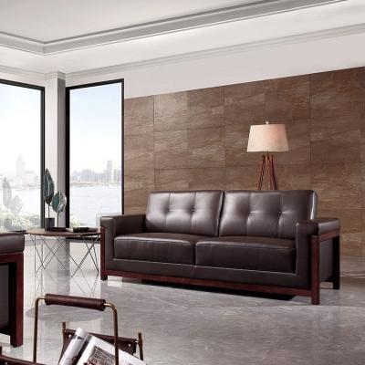 China Comfortable latest design modern leather living room office furniture PU leather 2 seater sofa sets for sale