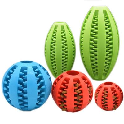 China Dog Ball P0063 Chew Toy Balls Durable Soft Rubber Bite Pet Food Feeder Durable Non-Toxic Resistant Tooth Chew Ball Cleaning Toys for sale