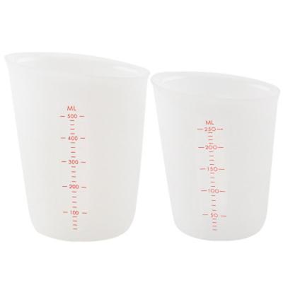 China Cake Tools Food Grade Silicone 500ml High Quality Sustainable Silicone Measuring Cup for sale