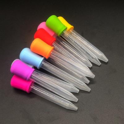 China Wholesale Viable P0410 5ML Silicone Dropper Baby Medicine Liquid Dropper Pipettes For Kids Kitchen Candy Molds for sale