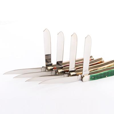 China Hot Sale High Quality High Quality Stainless Steel Knife Beef Bone Handle Folding Pocket Knife 3cr 2 in 1 Multi Knife for sale