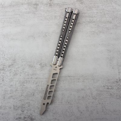 China 2021 New Arrival Balisong Trainer Unsharpened Full Stainless Steel High Quality Multifunctional Butterfly Knife Multifunctional for sale