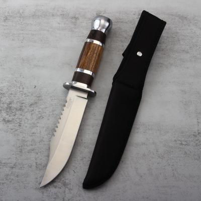 China High Quality Classic Design Wooden Handle Splicing Outdoor Camping Hunting Knife for sale