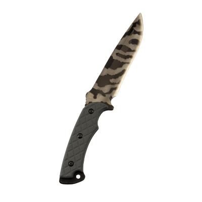 China Hot Selling Military Design Camouflage Military Camper Survival Hunting Knife for sale