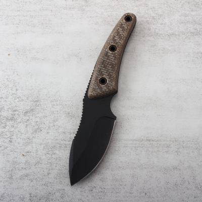 China 2021 New Style Micarta High Quality Carbon Steel Handle High Quality Carbon Steel Survival Camping Outdoor Rising Hunting Knife for sale