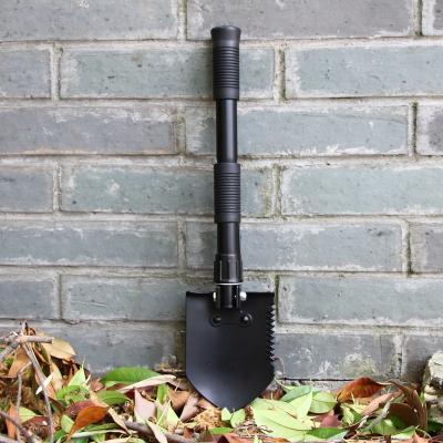 China Multifunction Easy Carry Outdoor Camping Folding Shovel Multifunctional OEM Survival 16in for sale